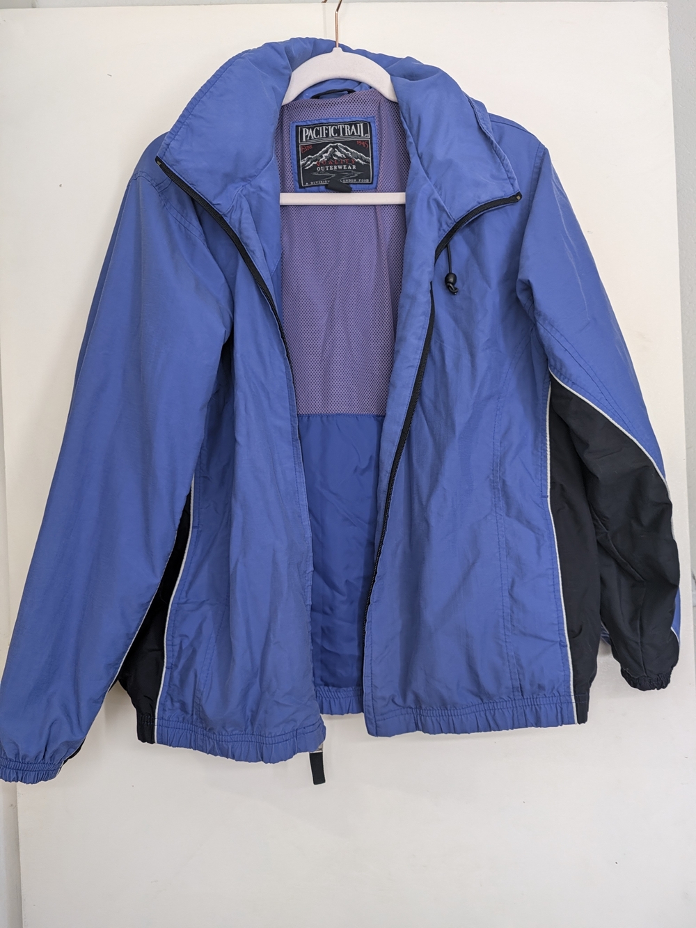 Vintage Pacific Trail Women's Periwinkle Blue and Black Jacket